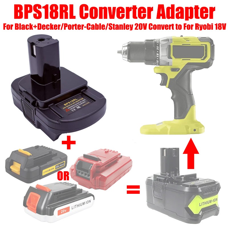 Black+Decker Tool Cordless - ALASICKA adaptateur de batterie BPS18RL pour