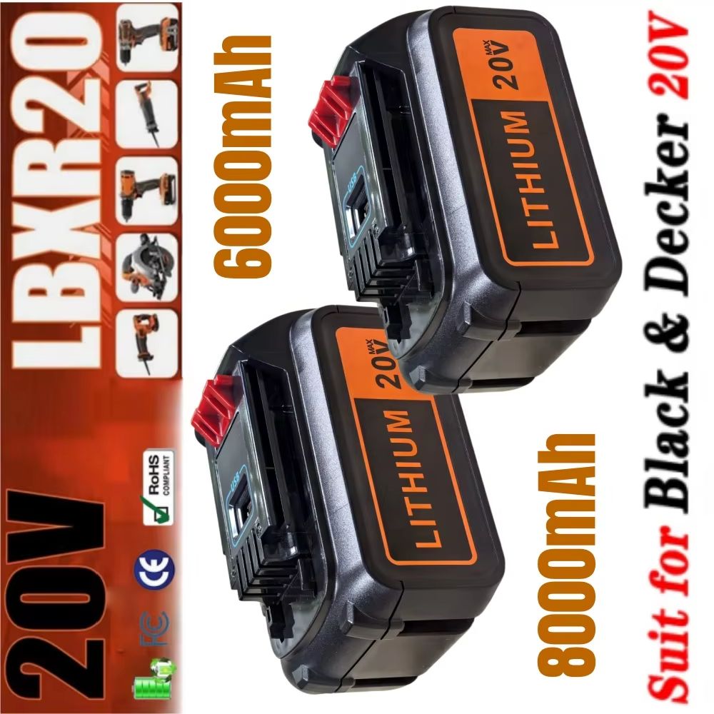 Black+Decker Tool 20V Max - Batterie de remplacement haute capacité 8Ah