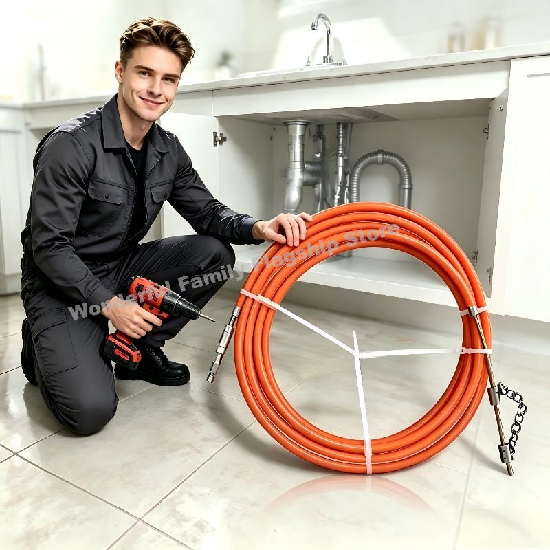 Drain Snake Flexible - Kit de déboucheur flexible pour plomberie