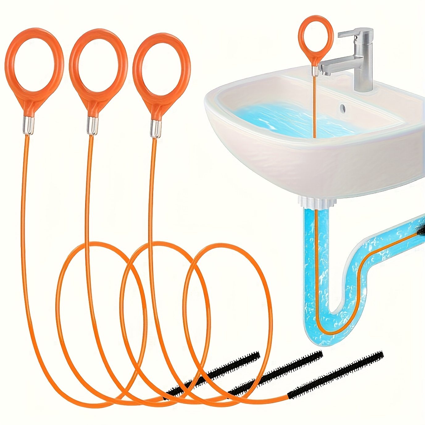Drain Snake Flexible - Outil de débouchage de canalisation flexible
