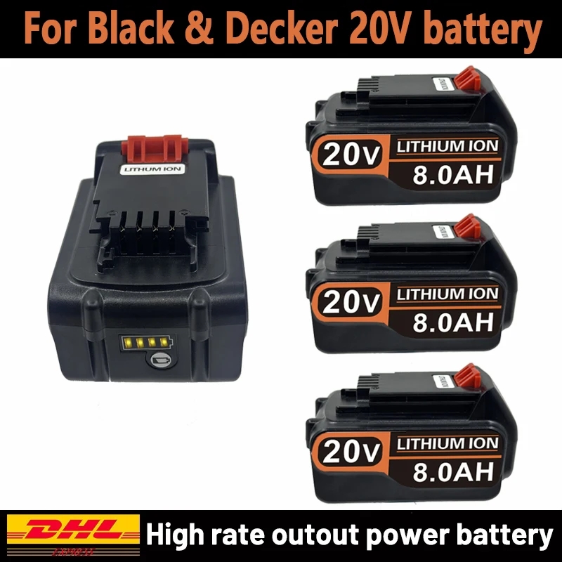 Black+Decker Tool 20V Max - Batterie de remplacement 18V 3.0Ah 4.0Ah