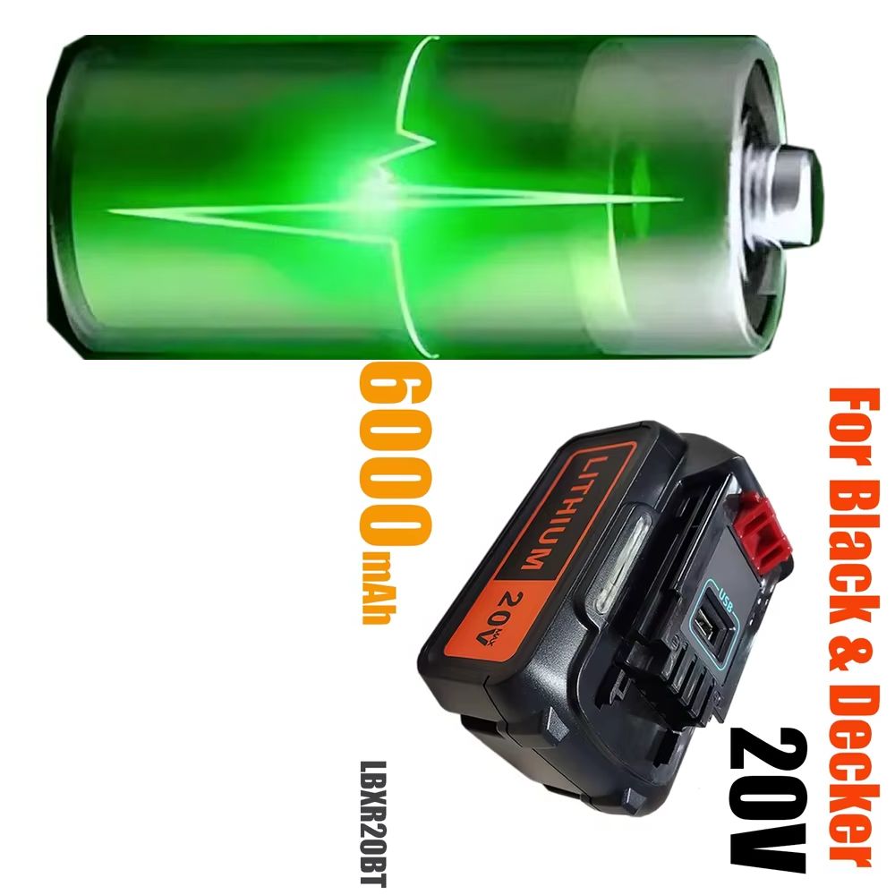 Black+Decker Tool Cordless - Batterie 6Ah/10Ah 18V 8.0Ah BL2018 Black