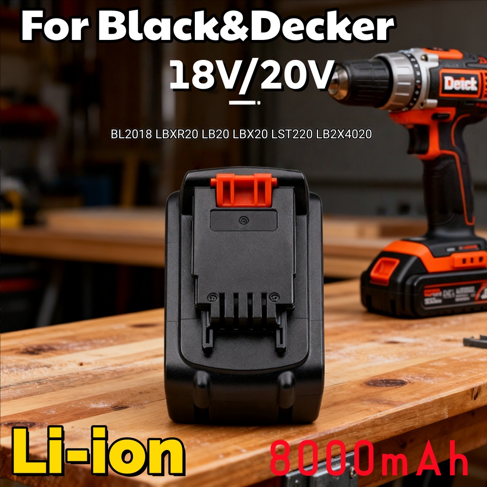 Black+Decker Tool 20V Max - Batterie longue durée 20V 8000mAh 8.0Ah