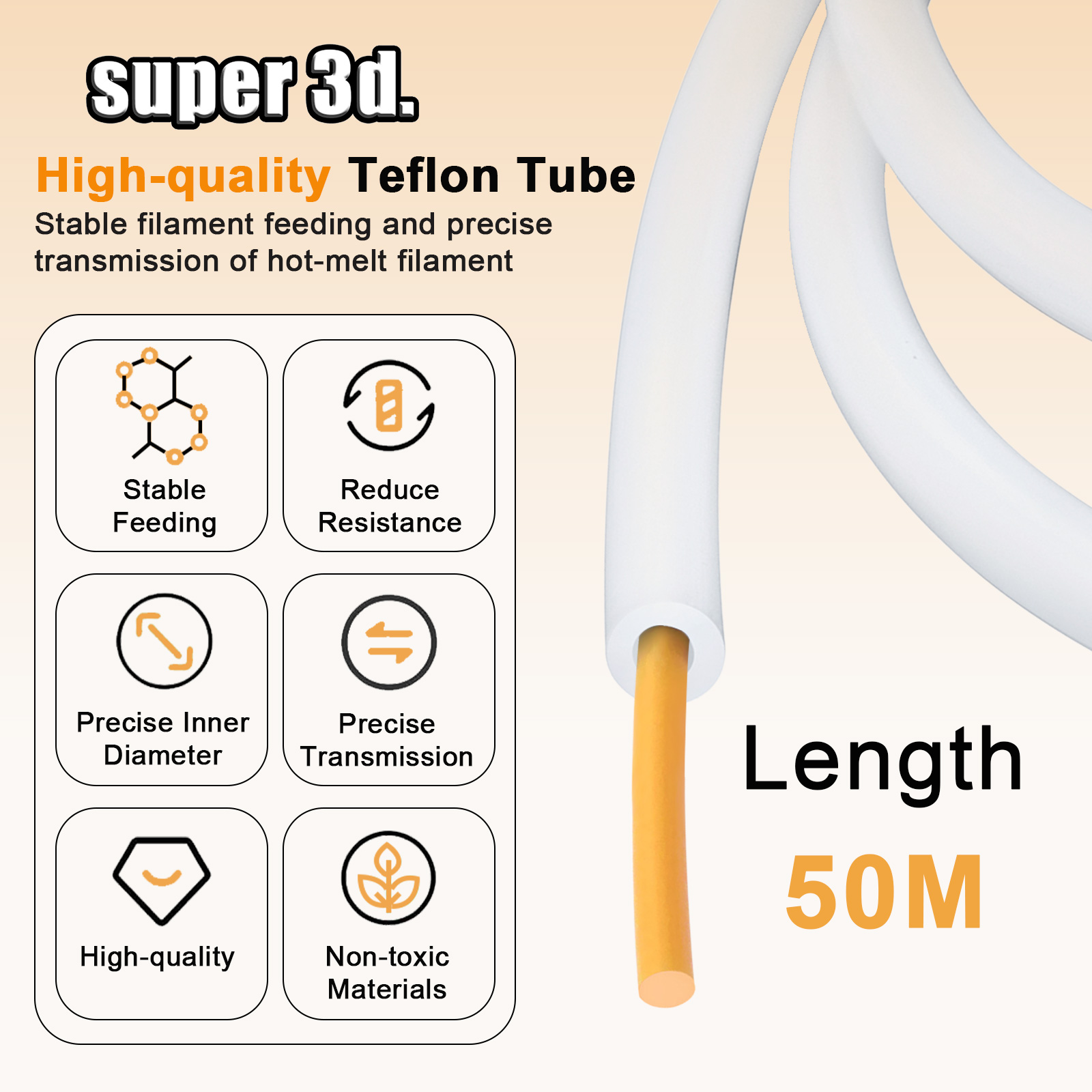 Tube PTFE Bambu Lab 1/2/50M, d - Ptfe Tape Thread avis et prix