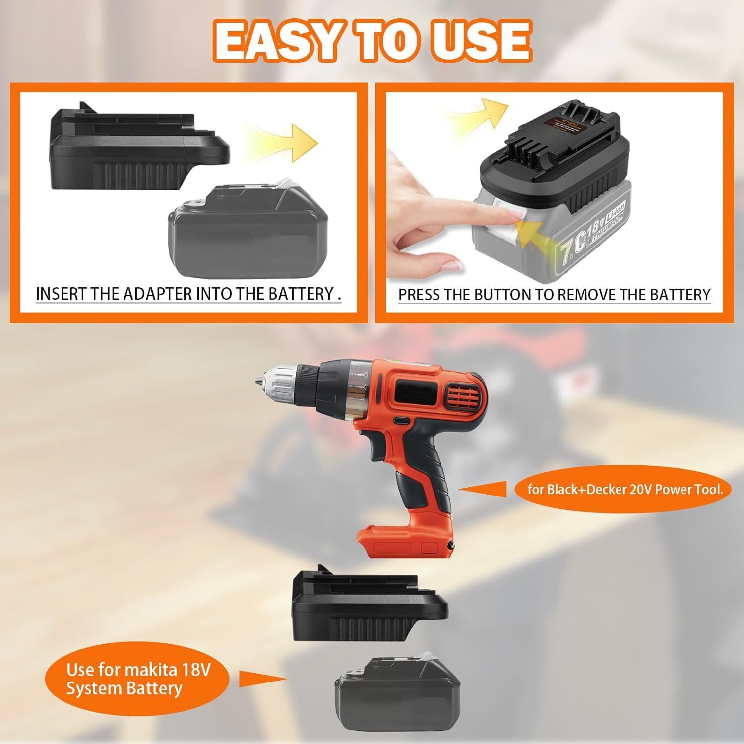 Convertisseur pour outil sans  - Black+Decker Tool Cordless avis et prix